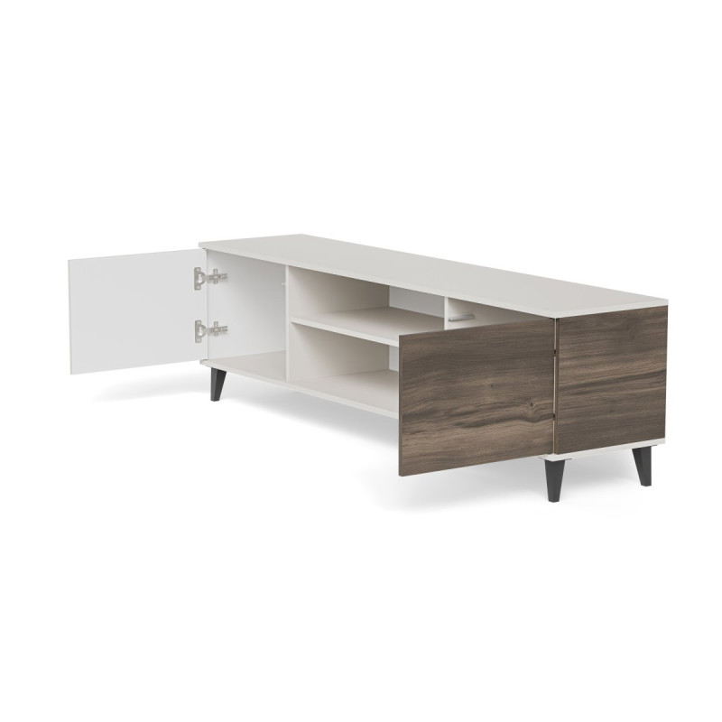 TV-alus RANDOM 2 RTV-K with fireplace 180 cm kašmiir/pähkel/must