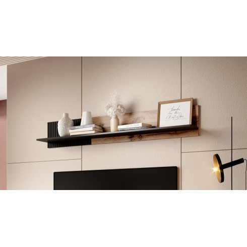 Hanging shelf RANDOM P-1 wotan oak/black