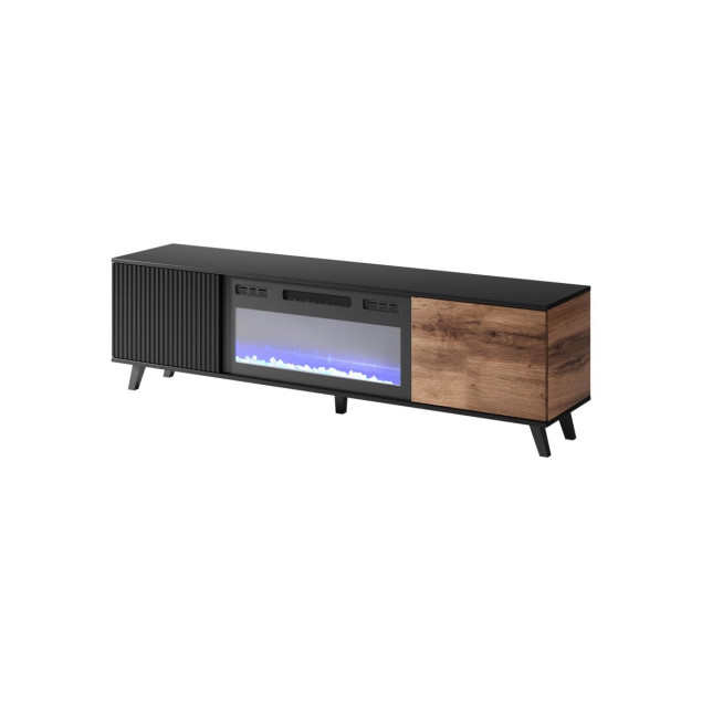 TV-alus RANDOM RTV-K with fireplace 180 cm wotan tamm/must