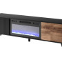 TV-alus RANDOM RTV-K with fireplace 180 cm wotan tamm/must