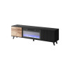 TV-alus RANDOM RTV-K with fireplace 180 cm wotan tamm/must