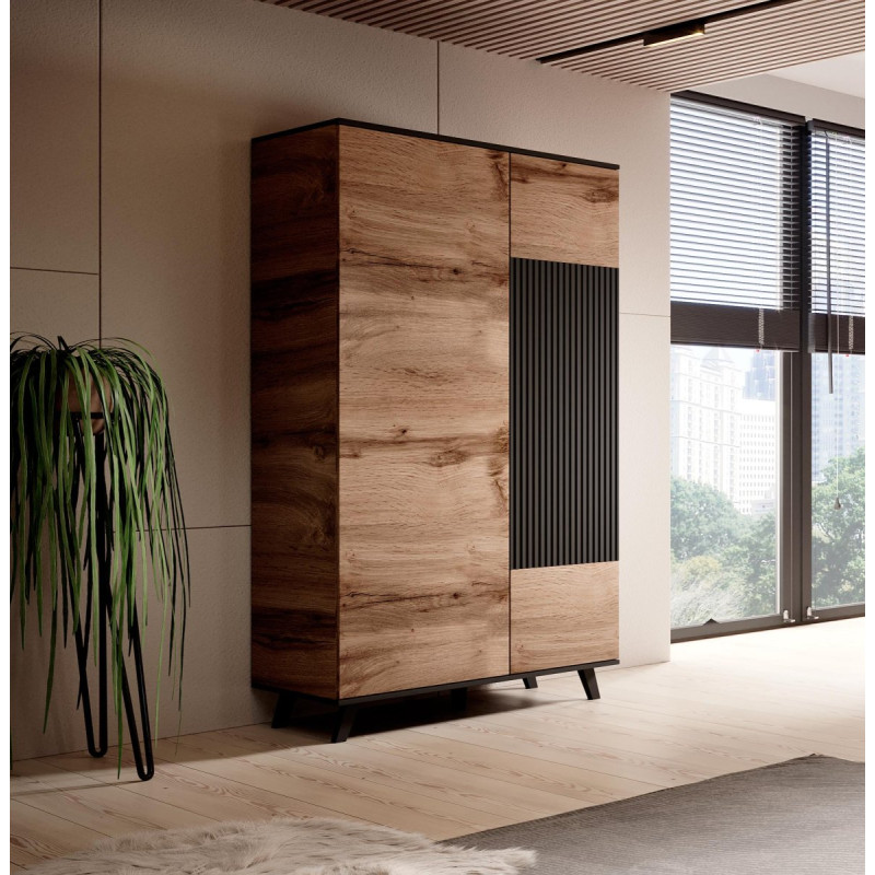 Wardrobe RANDOM S-1 wotan oak/black