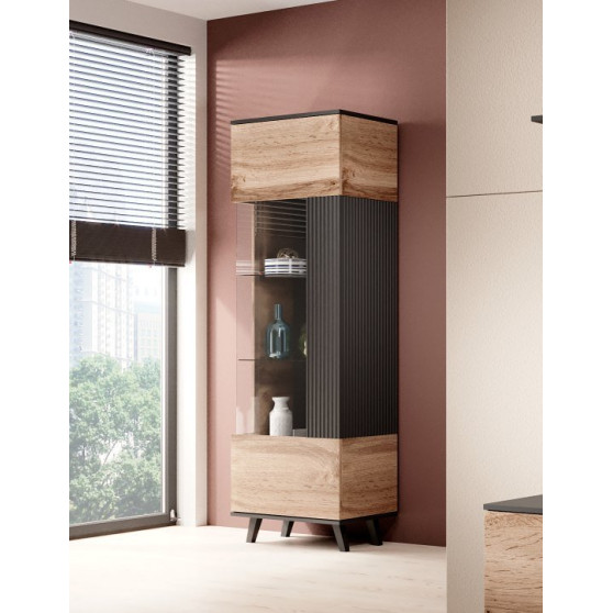Vitriinkapp RANDOM 2 W-1 tamm/must