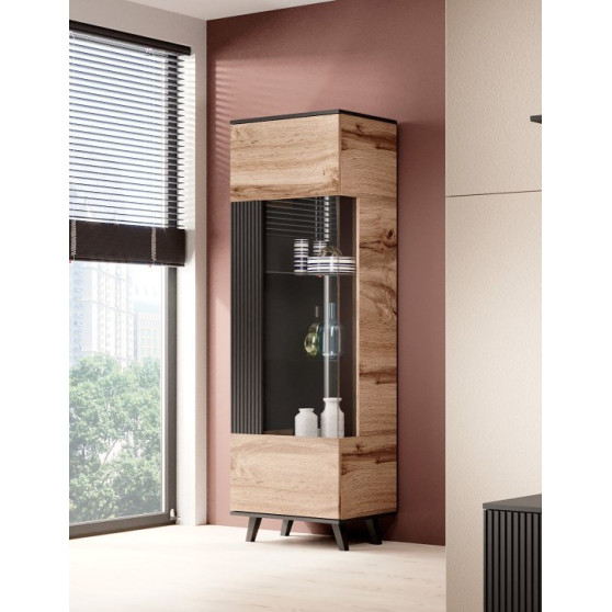Vitriinkapp RANDOM 2 W-1 tamm/must