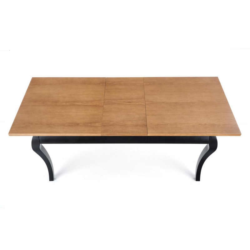 Table WINDSOR extension color dark oak/black