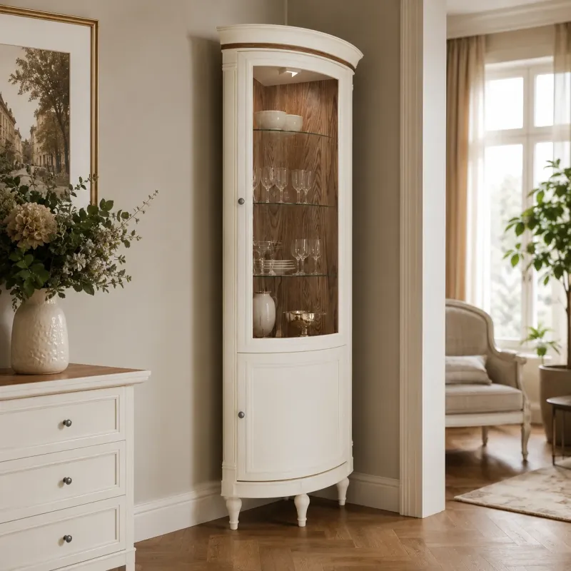 Corner Showcase FLORENCIA FL-W/N